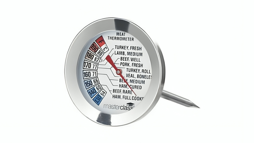 MasterCraft 13.5cm Stainless Steel Meat Thermometer - Silver