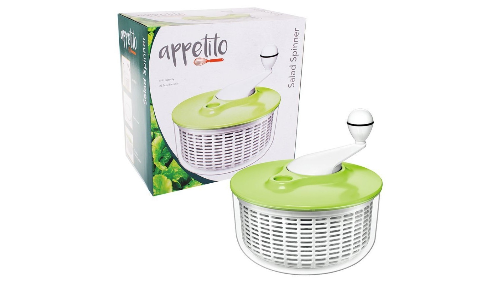 Appetito Green Salad Spinner - 5.5L