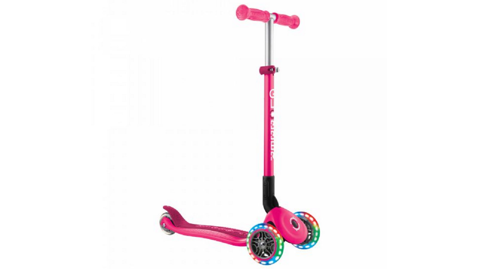 Globber Primo Foldable Lights with Anodized T-bar - Deep Pink