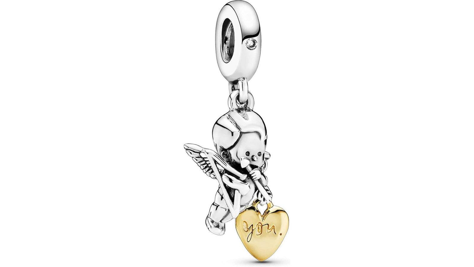 Pandora Cupid and You Heart Dangle Charm