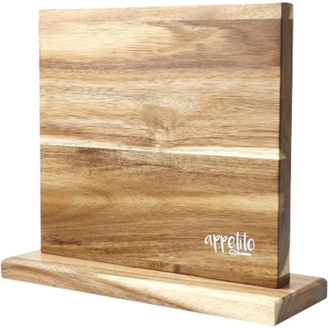 Appetito Wood Magnetic Knife Block