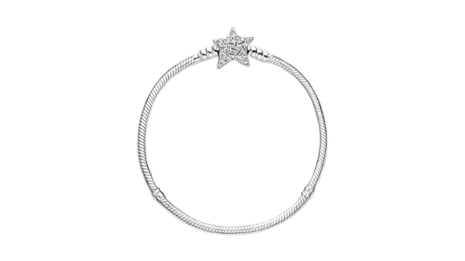 Pandora Moments Asymmetric Star Clasp Snake Chain Bracelet