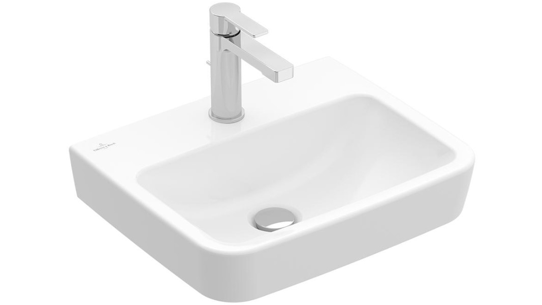 Villeroy & Boch O.Novo 2.0 450 H& Wash Basin with 1 Tap Hole - Alpine White