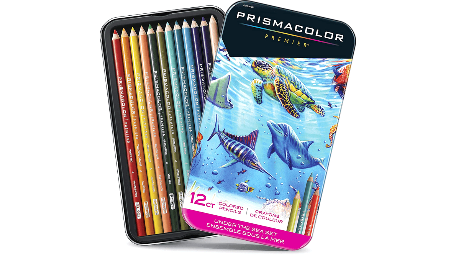 Prismacolor Premier 12 Under The Sea Tin Coloured Pencil Set