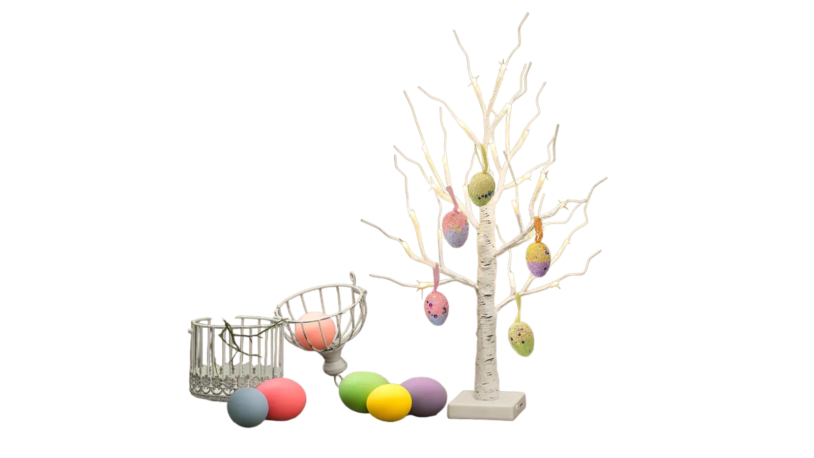 NNETM Easter Twinkling Tree with 24 LED Light
