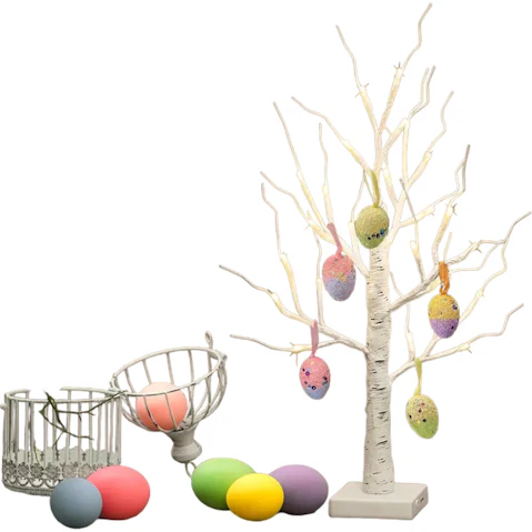 NNETM Easter Twinkling Tree with 24 LED Light