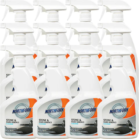 Northfork Pack of 12 Stone Hard Wood Surface Cleaner Spray - 750ml