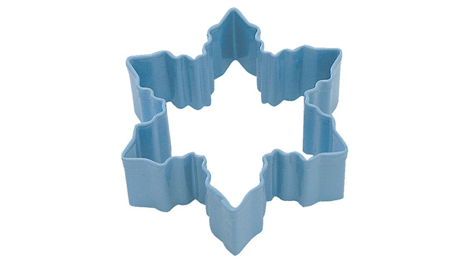 R and M 7.75cm Polyresin Coated Steel Snowflake Cookie Baking Mould - Blue