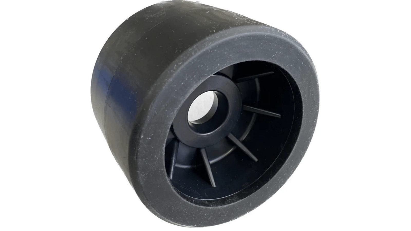 SuperOffice 4-inch Boat Trailer Wobble Roller Smooth 2.2cm Bore Hole with 3-inch Wide Rollers - Black