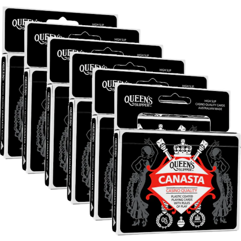 Queen's Slipper Pack of 6 Deck Canasta Game Playing Cards Double Deck
