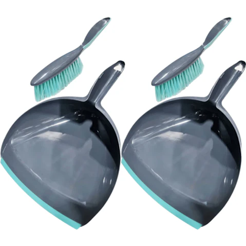 Compass Pack of 2 Dustpan and Brush Set