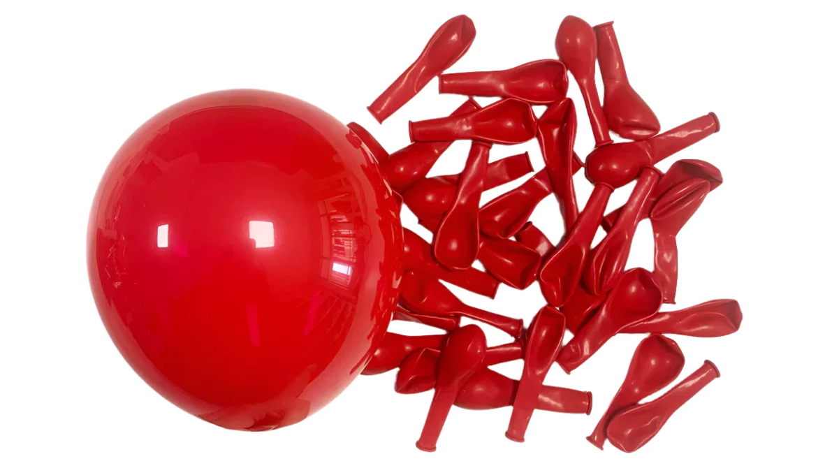 NNEOBA Vibrant Red and Black Balloon Garland Arch Kit with Confetti Balloons - Colour No. 6
