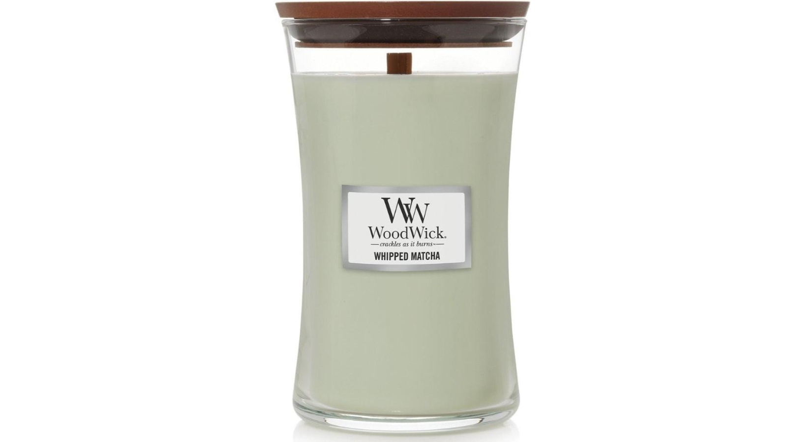 Woodwick Large Hourglass Candle - Whipped Matcha