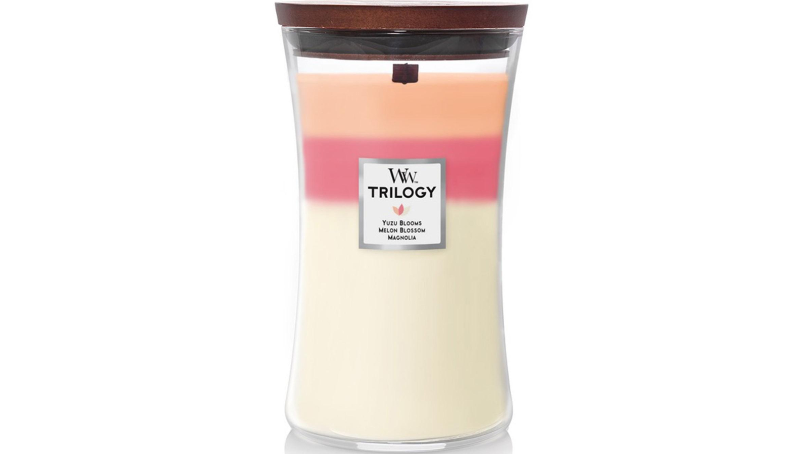 Woodwick Large Trilogy Hourglass Candle - Blooming Orchard