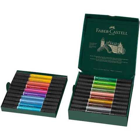 Faber Castell Set of 20 Assorted Pitt Artist Pen Dual Marker