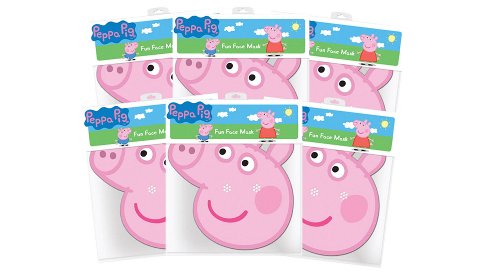 Peppa Pig Pack of 6 Cardboard Masks