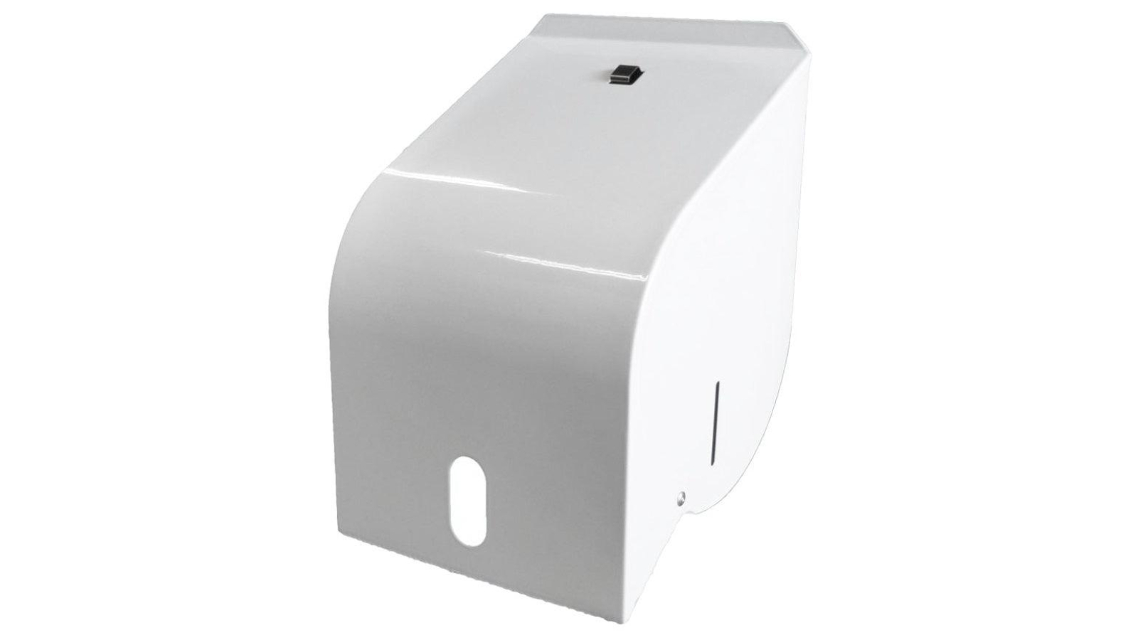 A and C Gentility White Metal Hand Roll Towel Dispenser