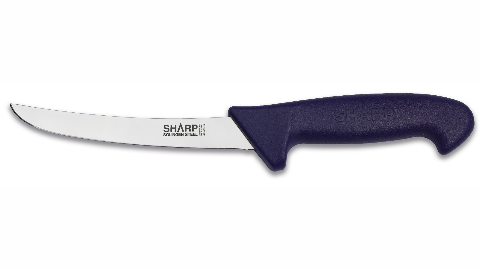 Sharp 15cm Wide Curved Blade Boning Knife - Blue