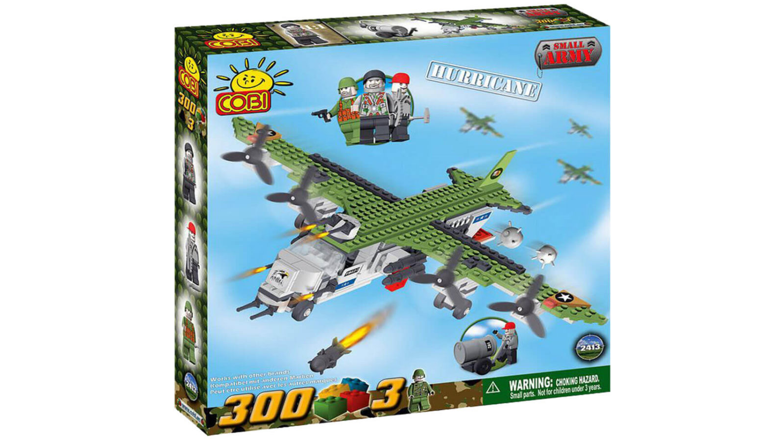 Small Army 300 Piece Aircraft Hurricane Construction Set