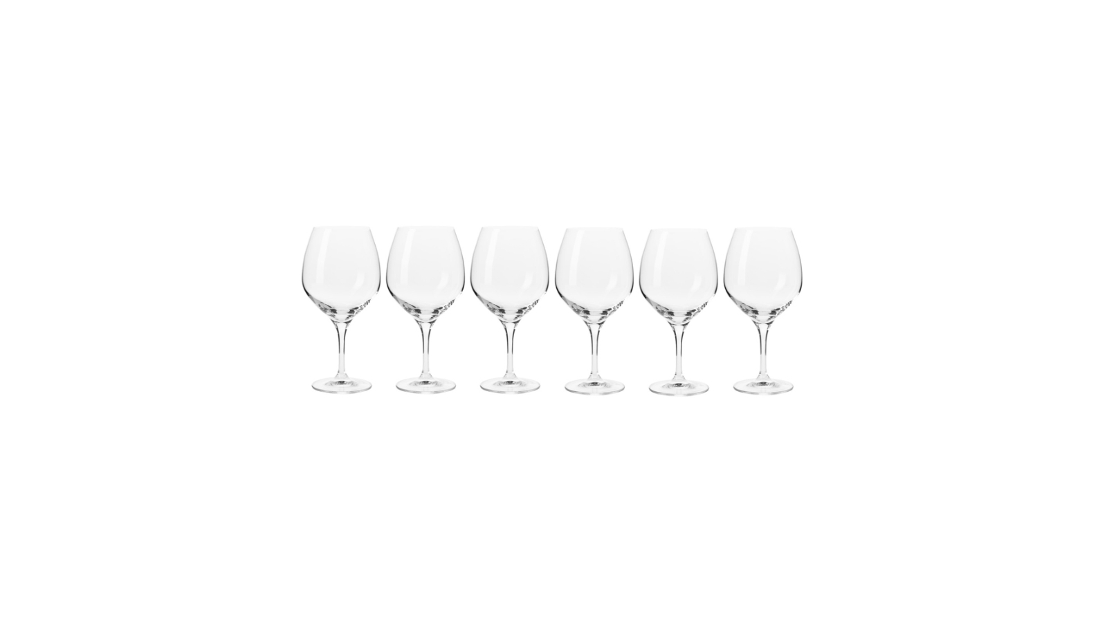 Krosno 6 Piece 600ml Harmony Wine/Juice Stemmed Party Pinot Glass - Clear