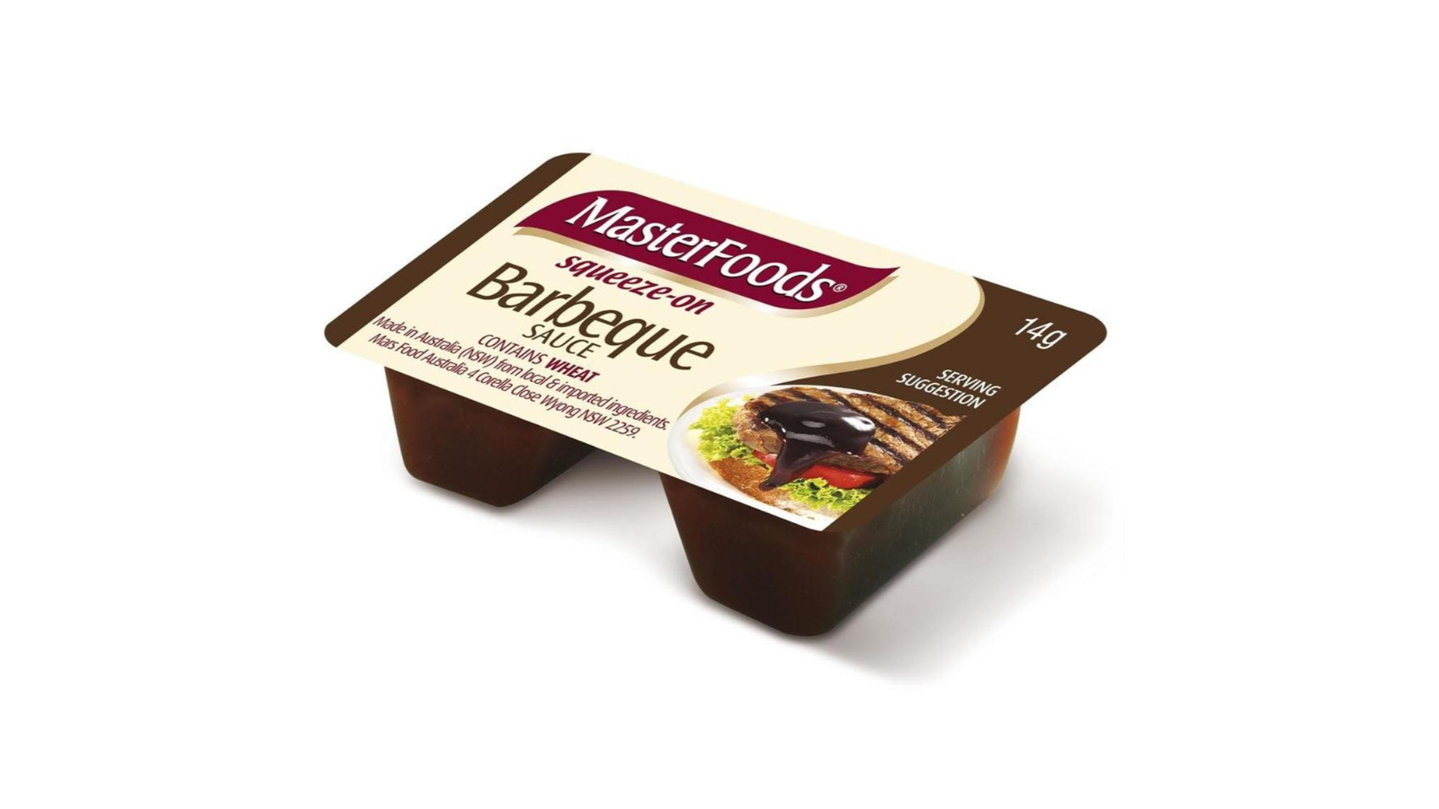 Masterfoods Box of 100 Individual Portion Squeezy Barbeque Sauce- 14g