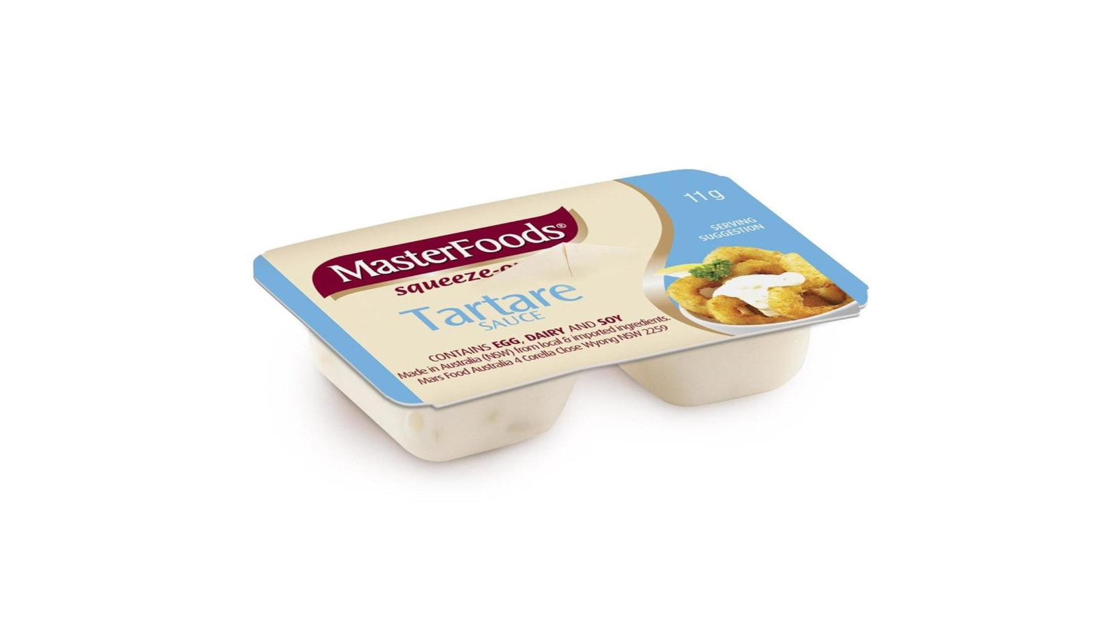 Masterfoods Box of 100 Individual Portion Squeezy Tartare Sauce - 11g