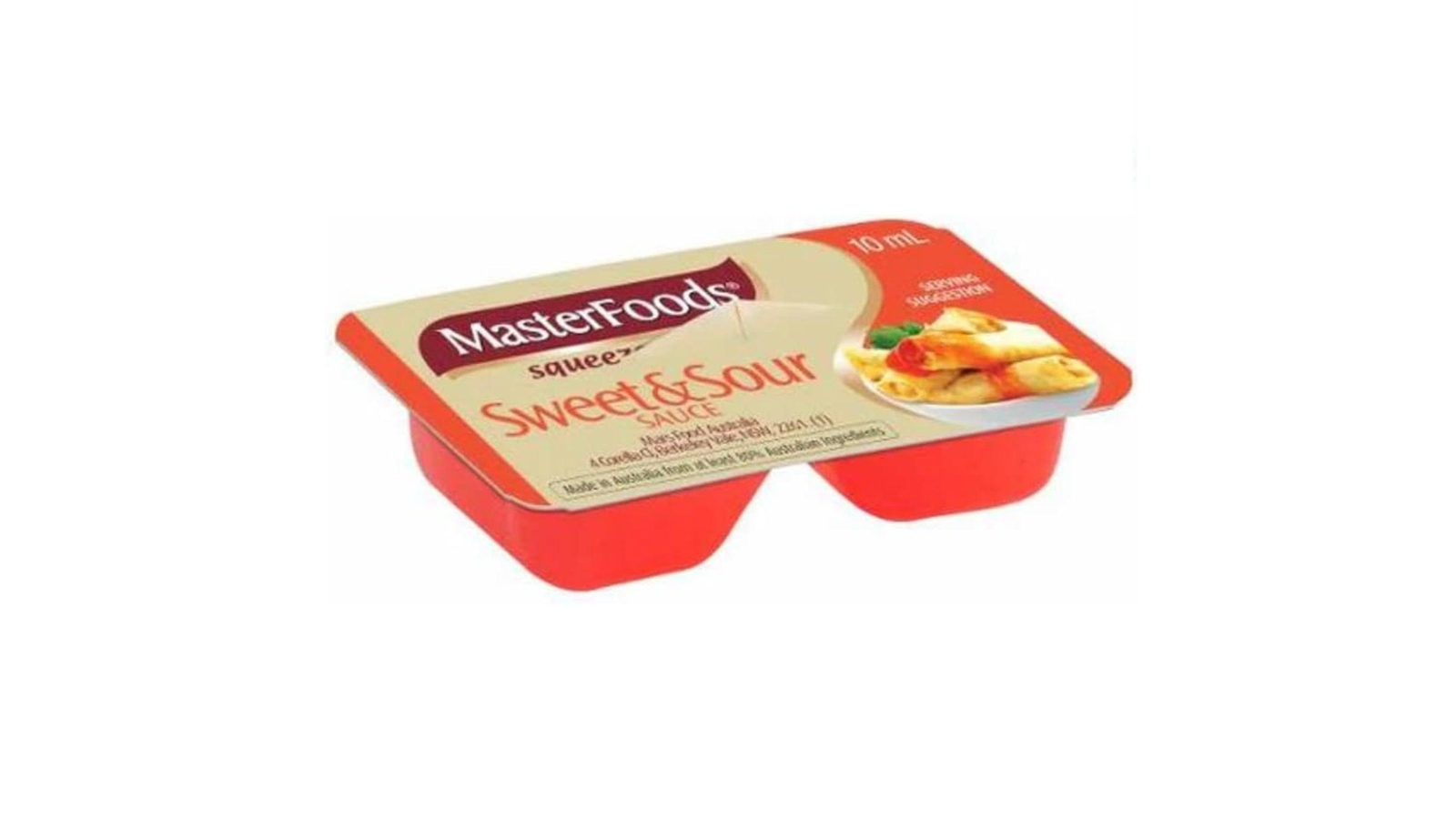 Masterfoods Box of 100 Individual Portion Squeezy Sweet and Sour Sauce - 10g