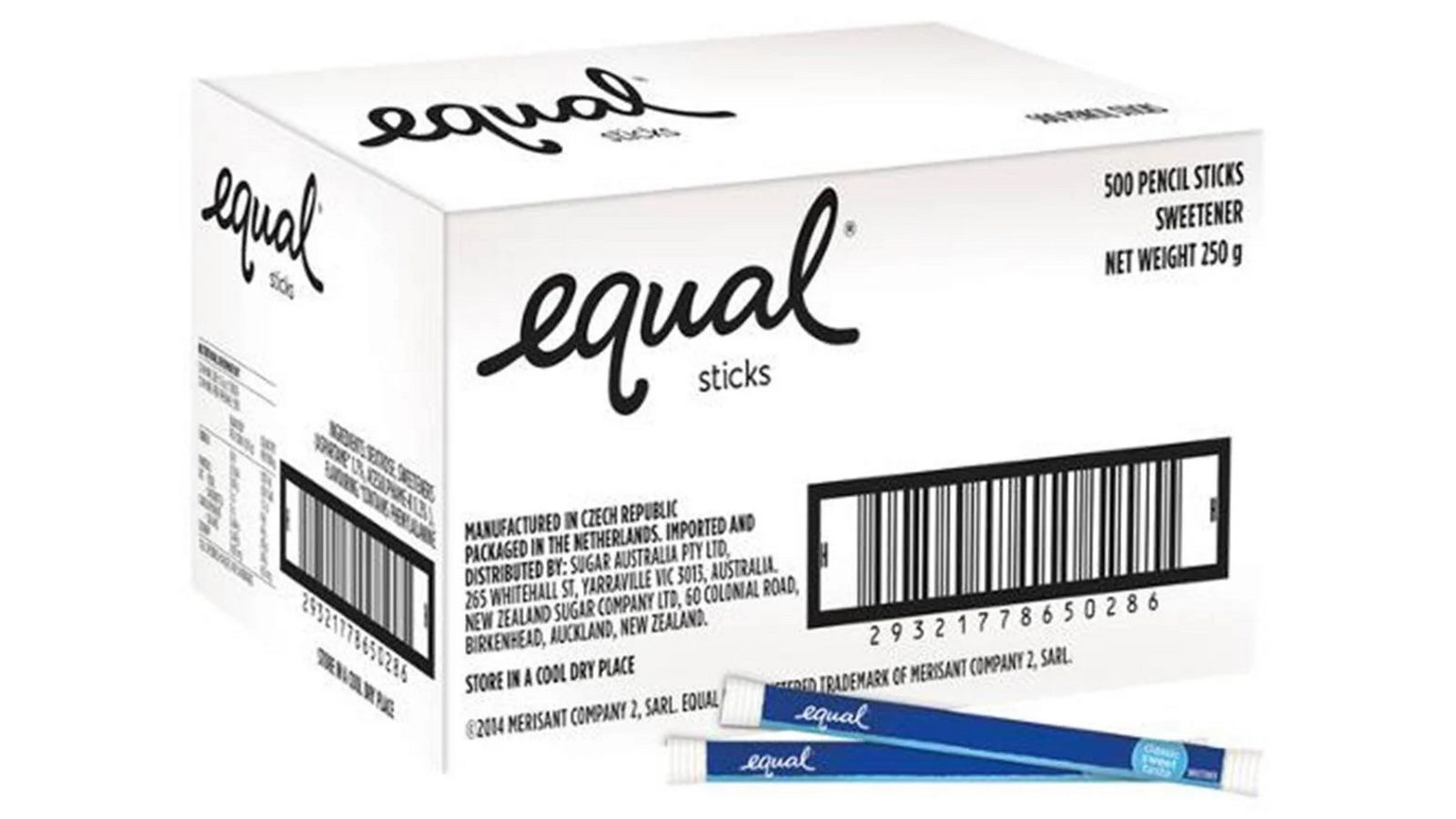 Equal Pack of 500 Sweetener Sticks Carton Box