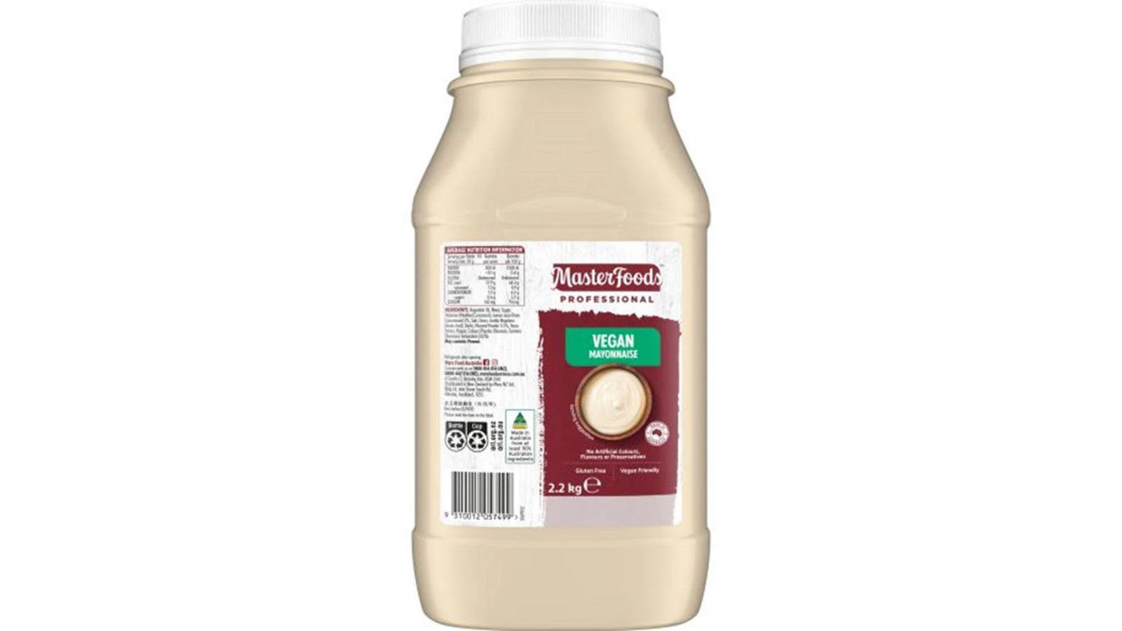 Masterfoods Vegan Mayonnaise Gluten Free - 2.2kg