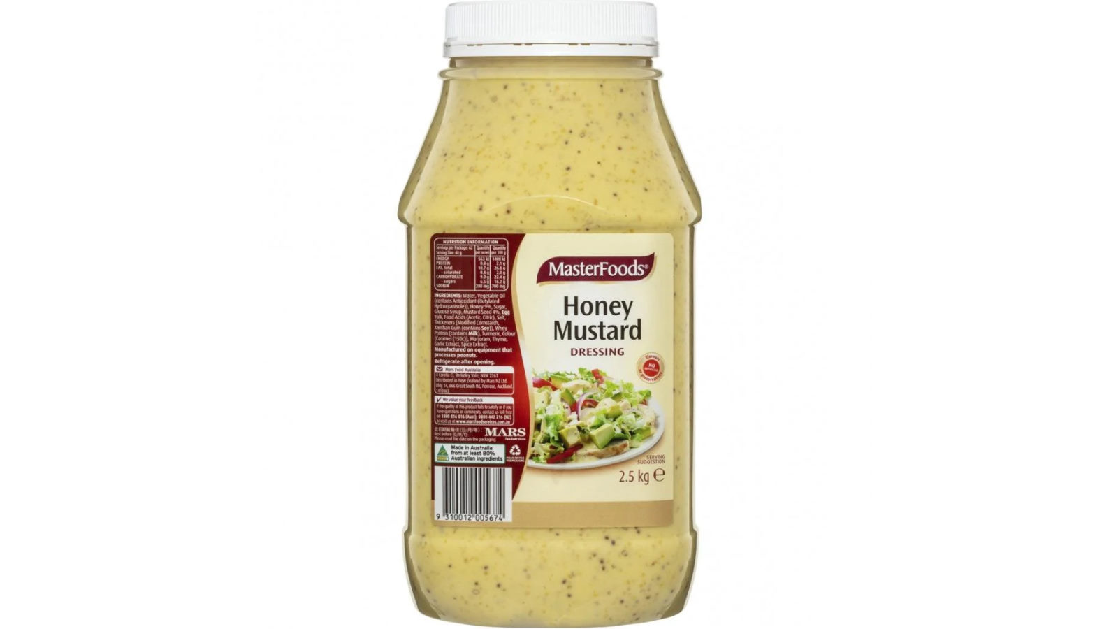 Masterfoods Honey Mustard Salad Dressing Sauce Bottle - 2.5kg