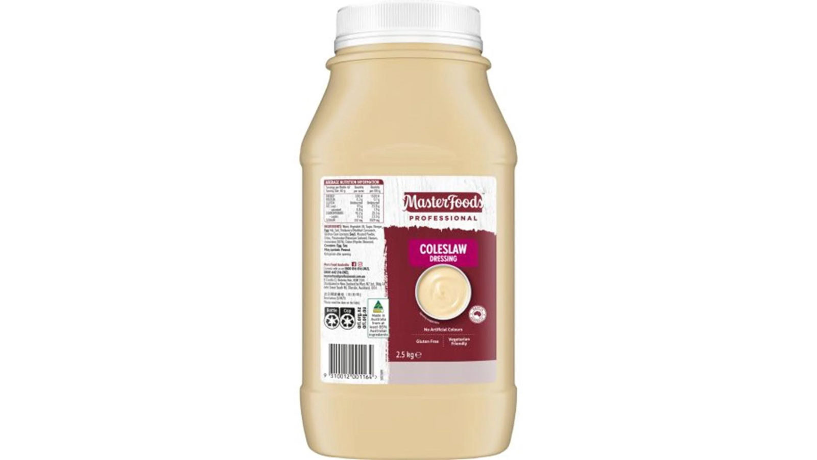 Masterfoods Coleslaw Salad Dressing Bulk - 2.5kg