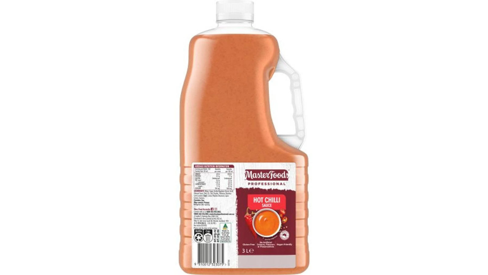Masterfoods Professional Hot Chilli Sauce Bottle Bulk - 3L
