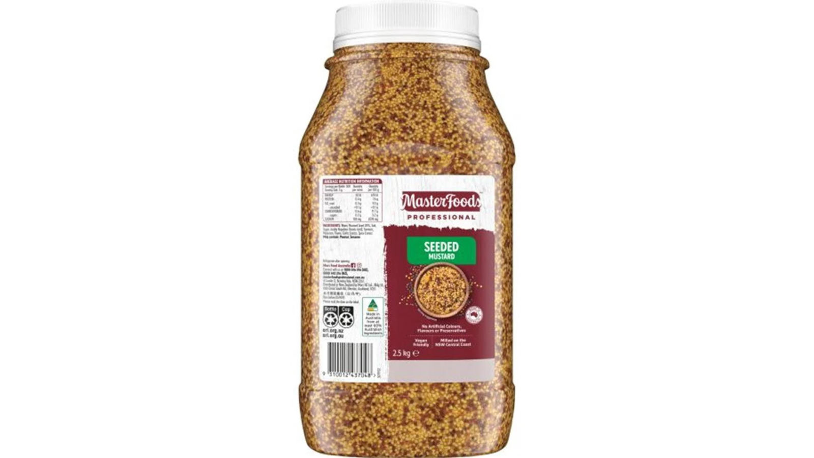 Masterfoods Seeded Mustard Medium Hot Bulk - 2.5kg