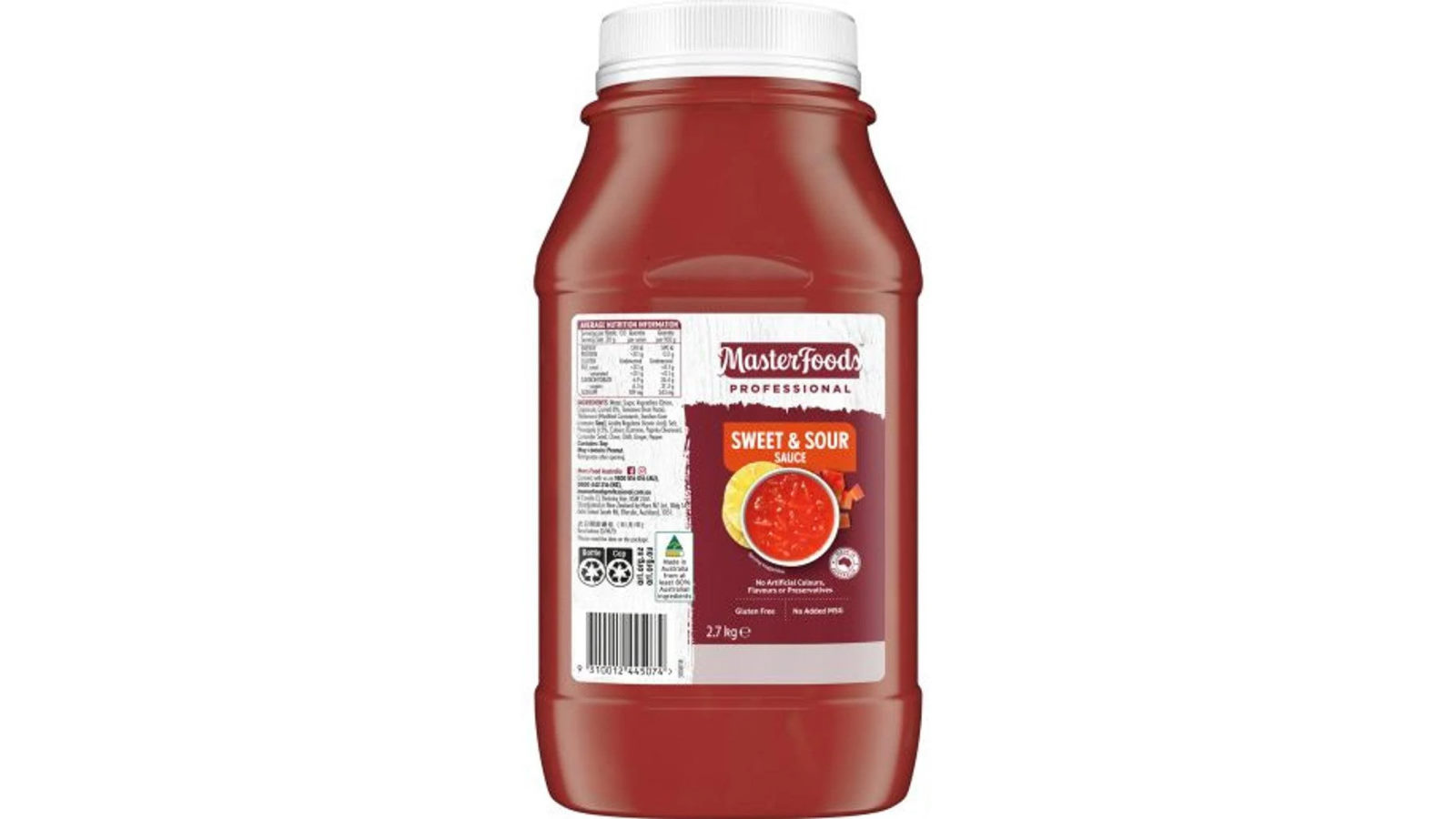Masterfoods Sweet & Sour Sauce Bottle Bulk - 2.7kg