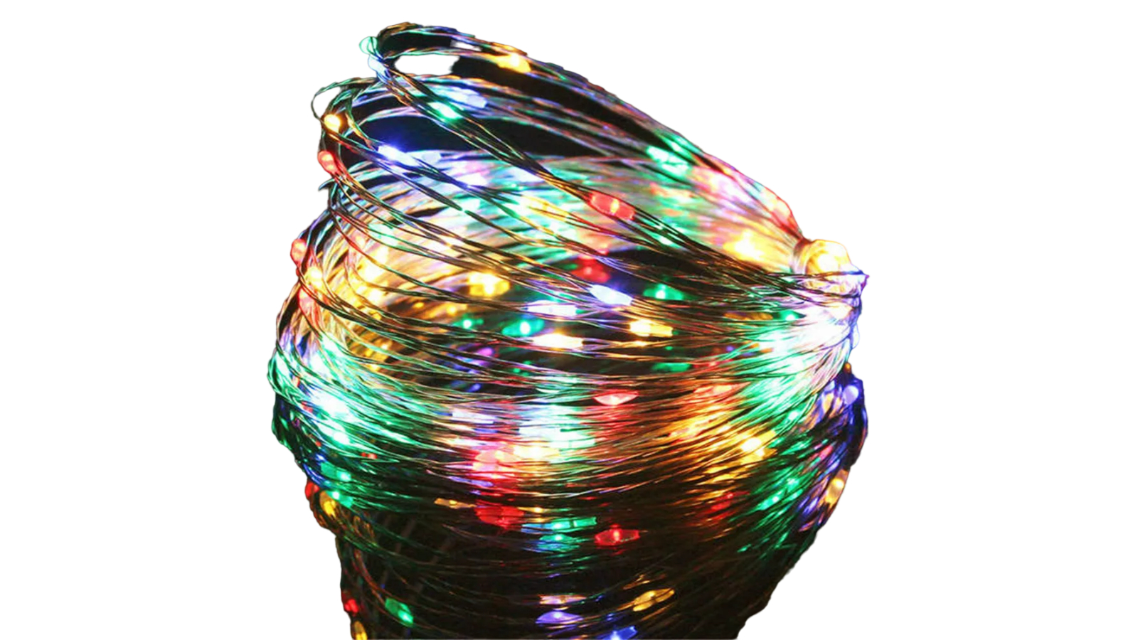 NNEOBA 3cm Waterproof  USB LED String Lights Silver Wire Garland Light - Multicolor