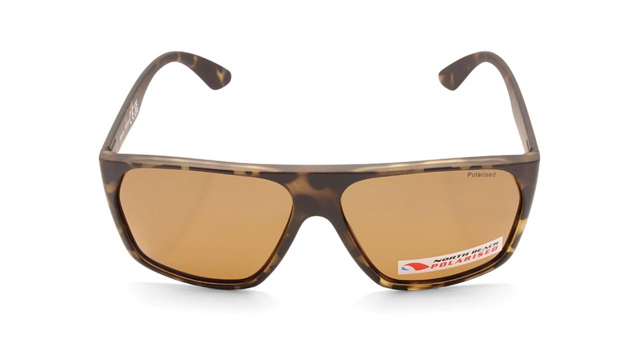 North Beach 70634 Unisex Minnow Polarised Sunglasses - Matte Tortoise/Brown