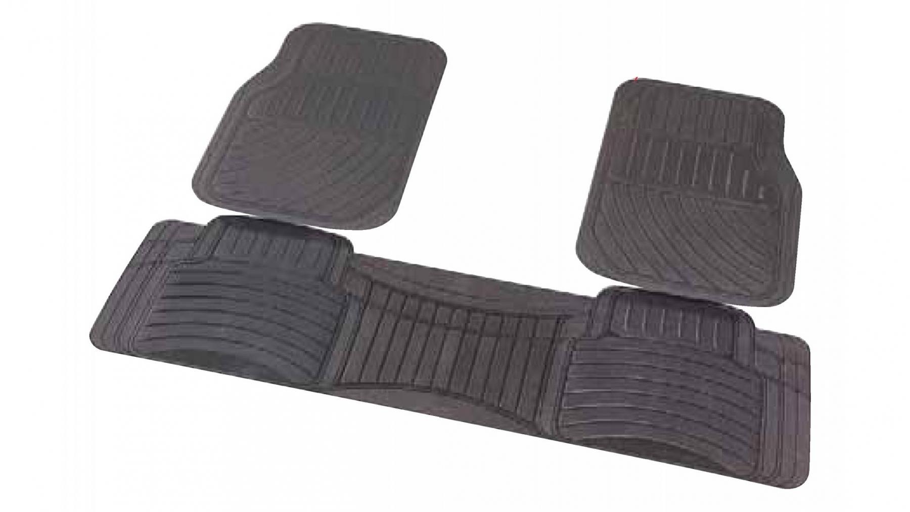 Carfit Perfect Fit Rubber 3 Piece Set Car Floor Mat - Black