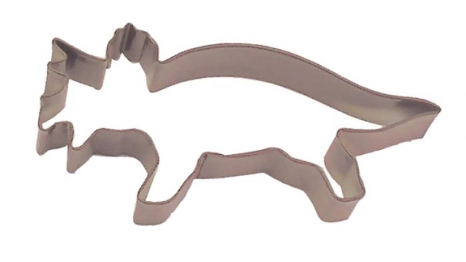 Bakeria R and M Triceratops Polyresin Coated Steel Mould Cookie Cutter - Brown