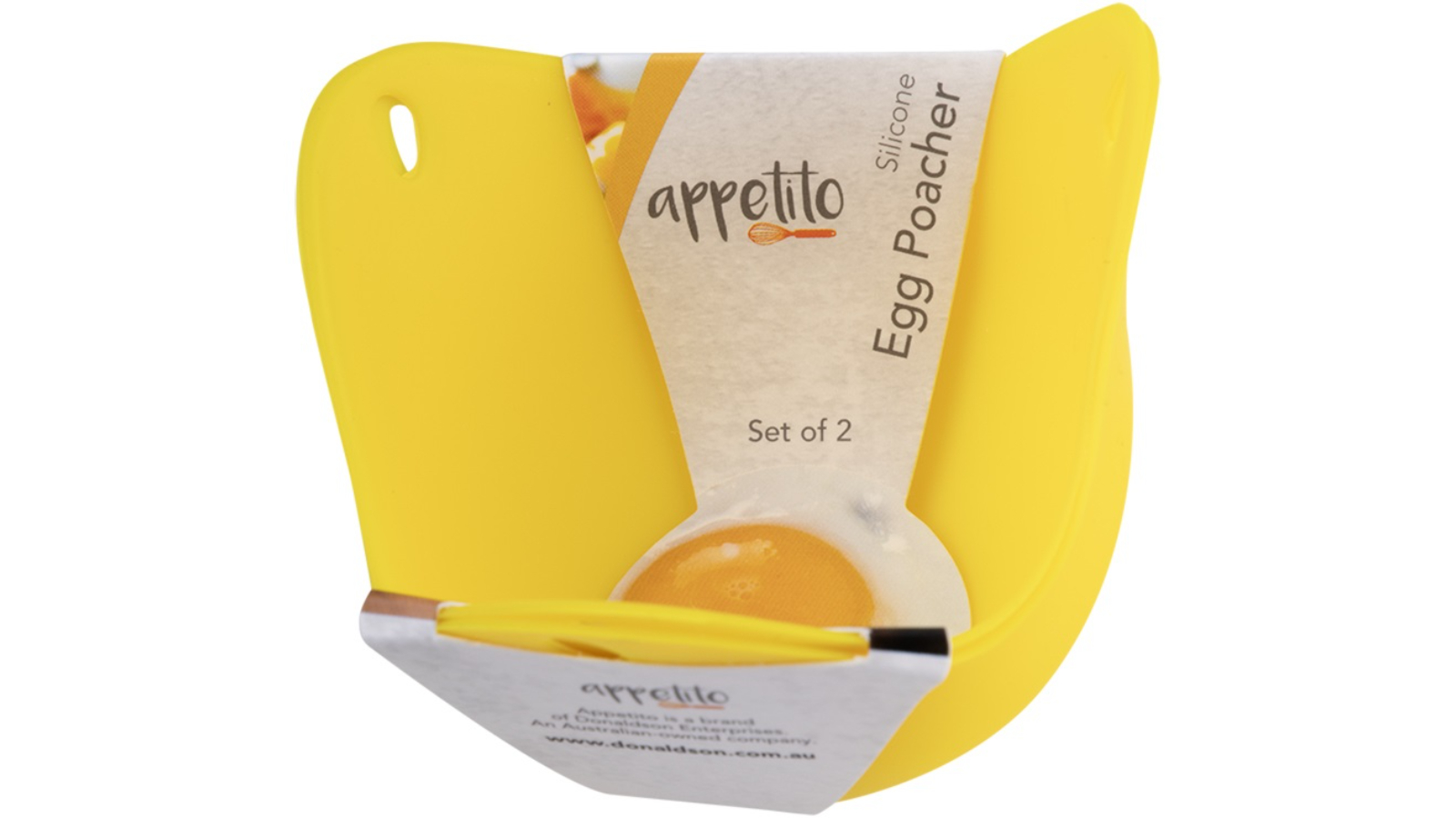 Appetito 2 Piece Silicone Egg Poachers Home/Kitchen Breakfast Cooker - Assorted