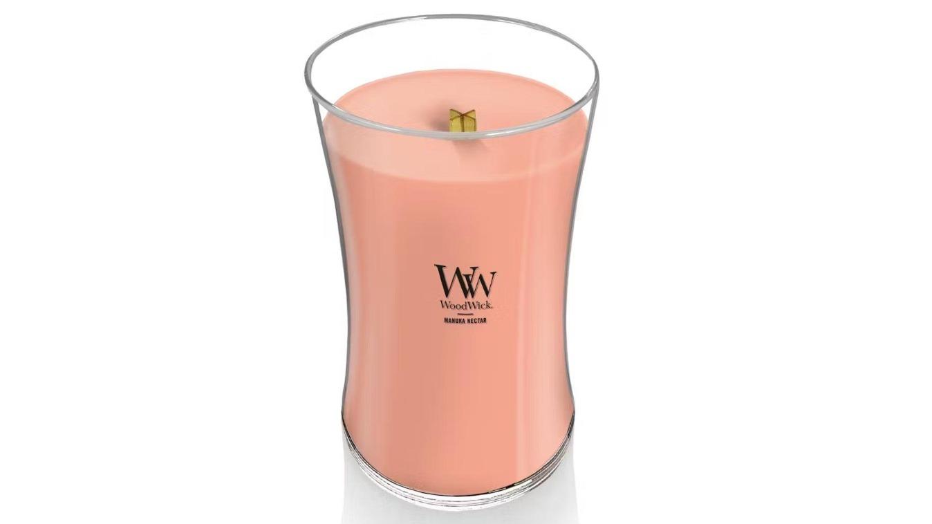 Woodwick Manuka Nectar Crackles As It Burns Hourglass Large Candle - 610g