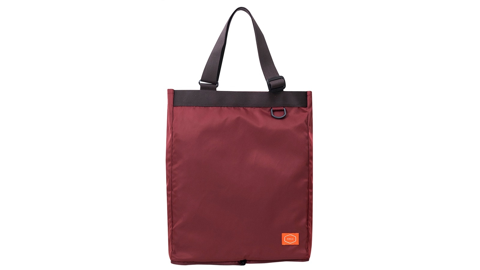 Koele Foldable Nylon Shoulder Shopper Tote Bag for Travel Laptop Grocery - Wine