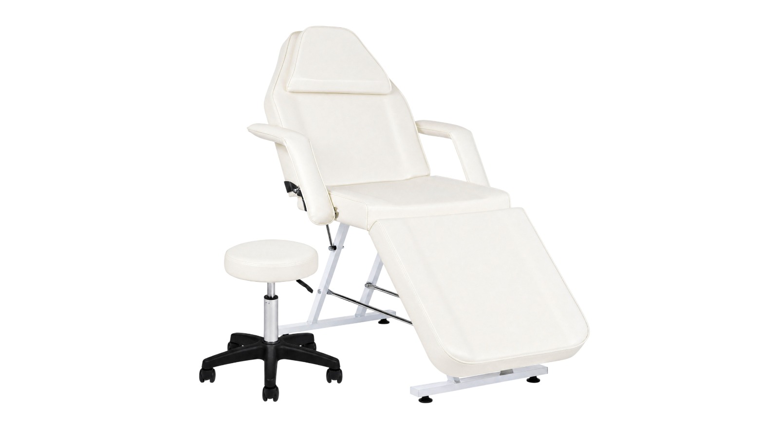 Advwin Salon Bed with Hydraulic Chair - White