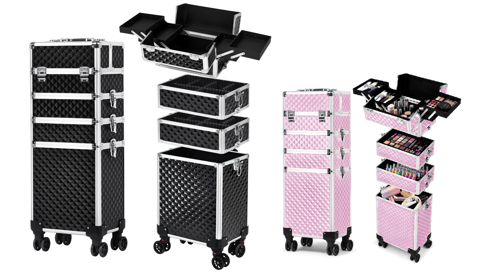 Advwin 4-in-1 Makeup Trolley Case