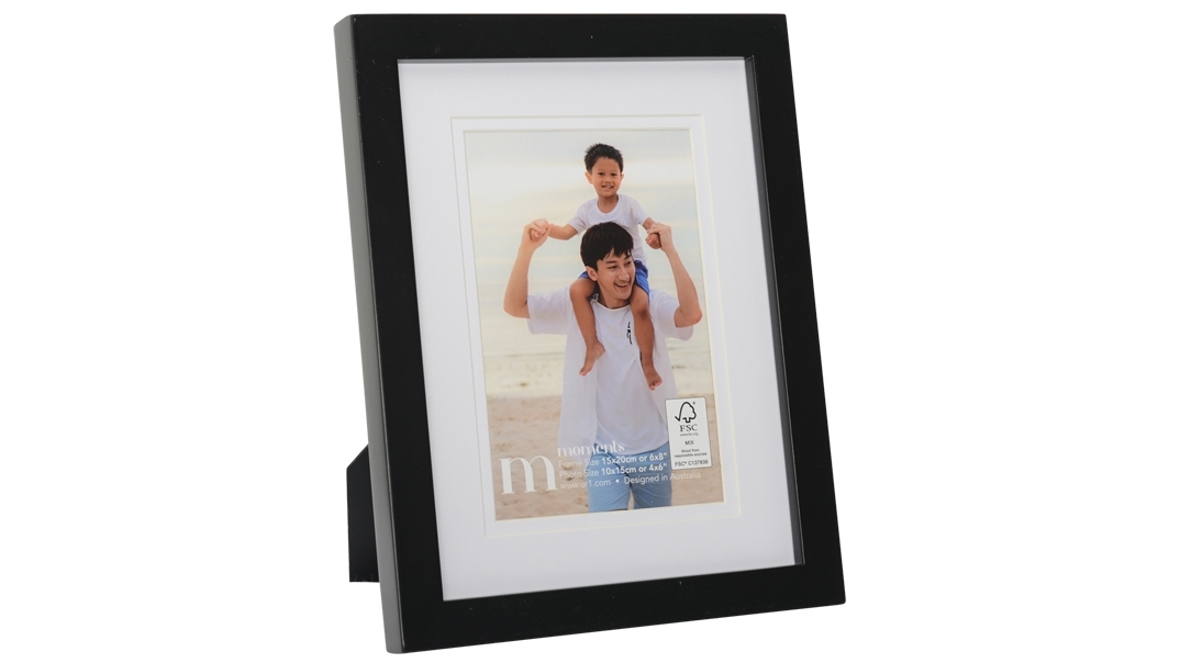UR1 FSC Mix Moments 6x8-inch Photo Frame with 4x6-inch Opening - Black