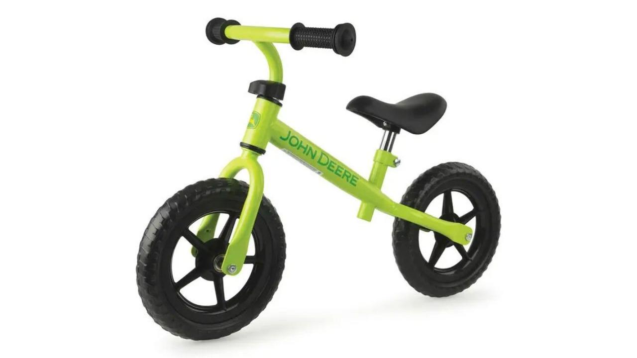 John Deere Kids Adjustable Balance Bike Ride-On Toy - Green