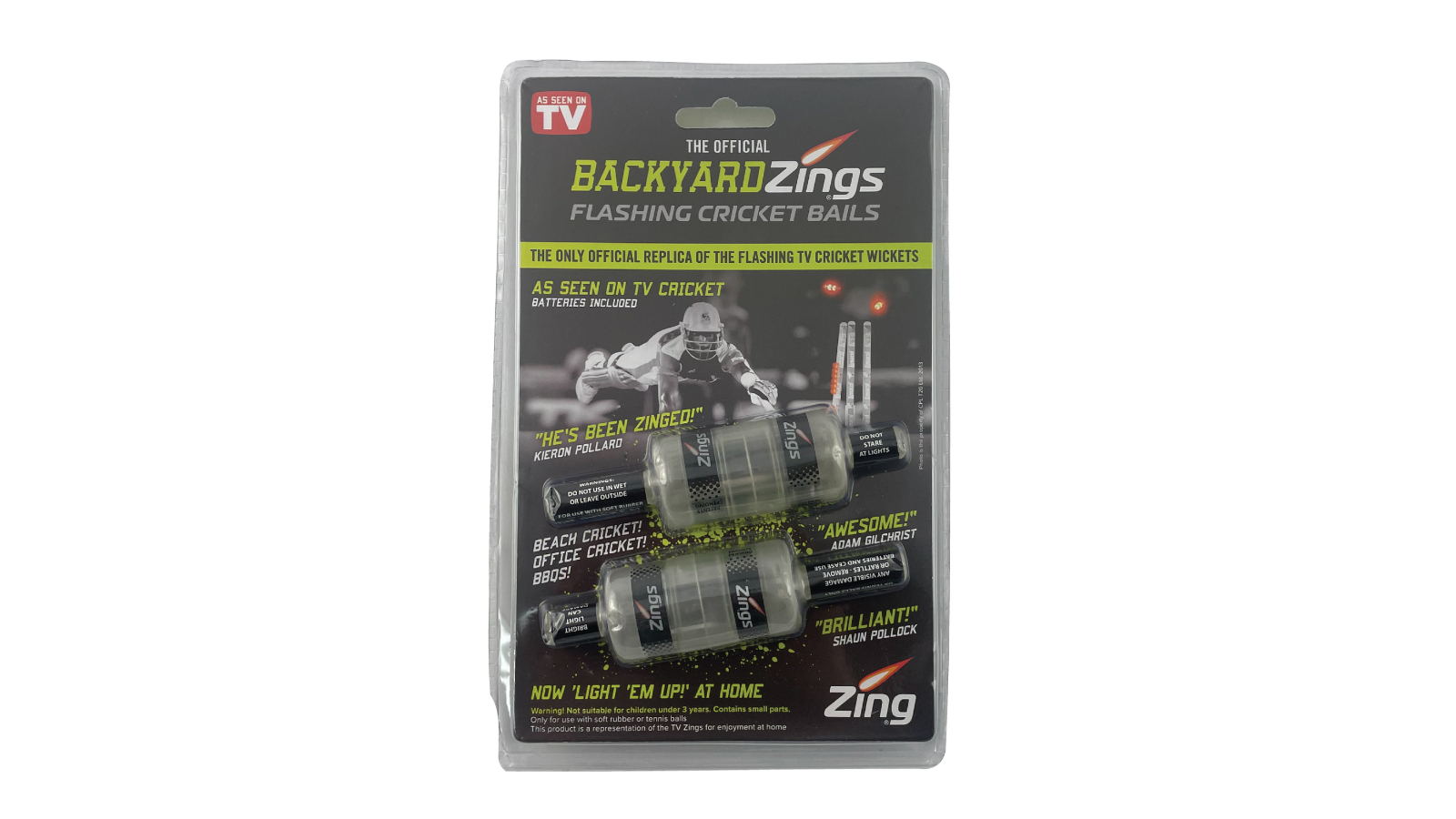 Zing Outdoor Game Equipment Light-Up Backyard Flashing Cricket Bails