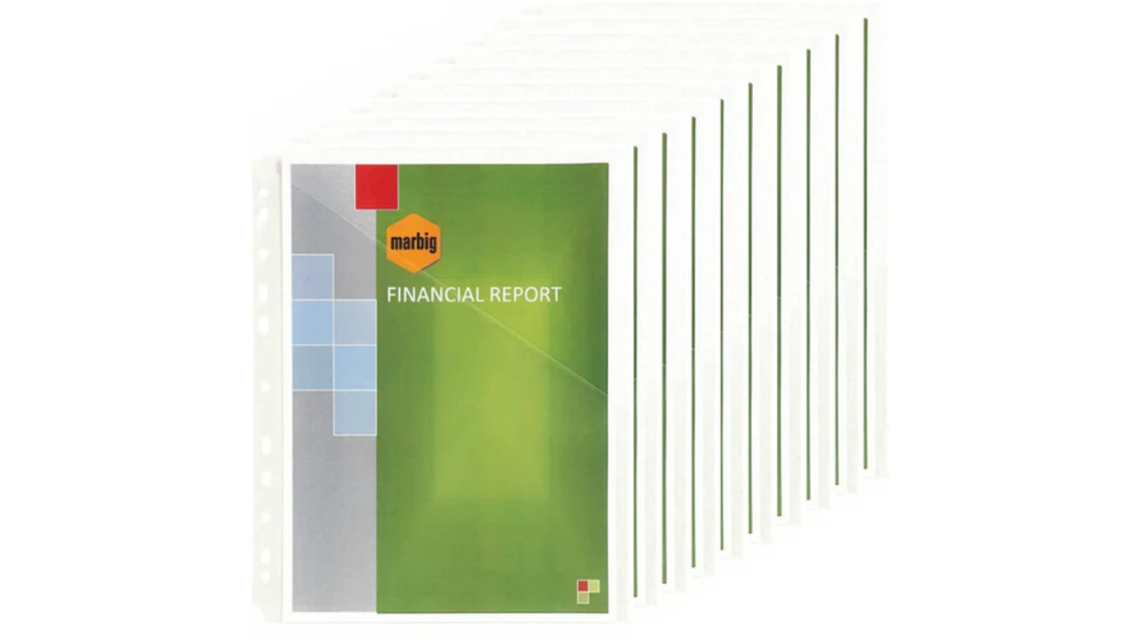 Marbig Pack of 100 Easy Access A4 Document Holder Sleeve