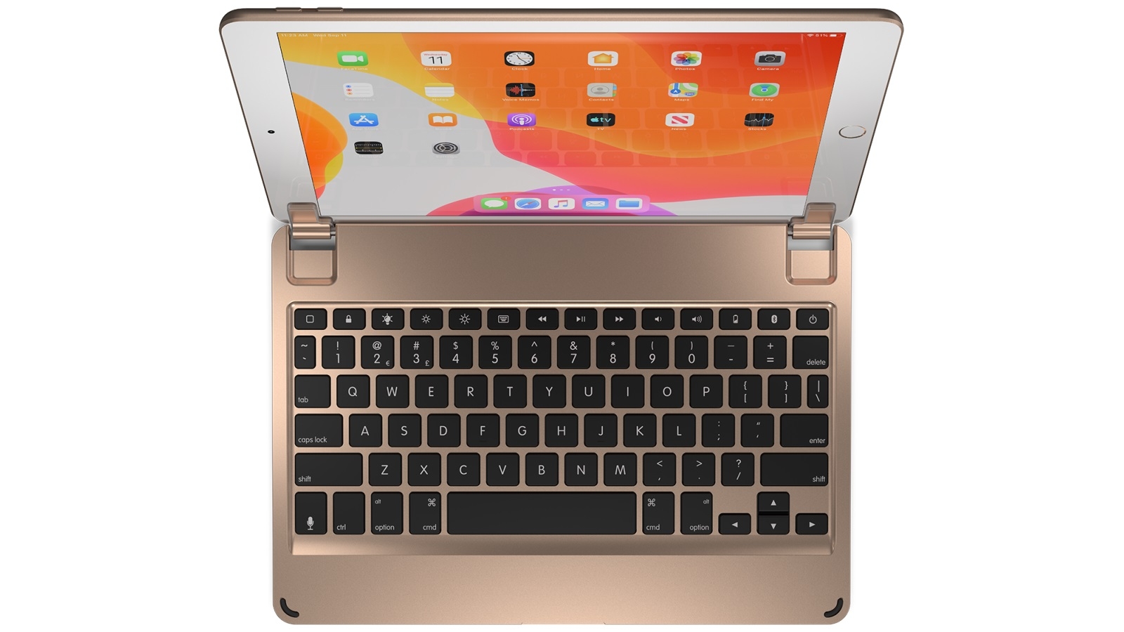 Brydge 10.2 Wireless Keyboard for iPad 10.2inch (7th/8th/9th Gen) Gold Harvey Norman