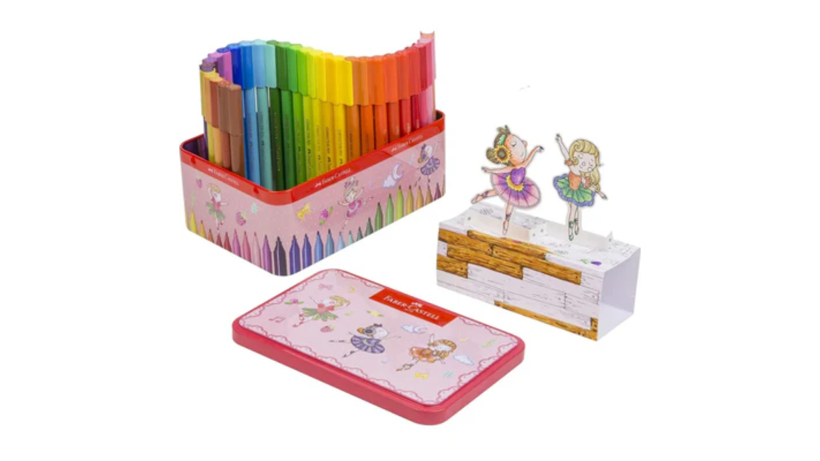 Faber-Castell 20 Connector Pen Colour Marker Music Box Ballerina Set
