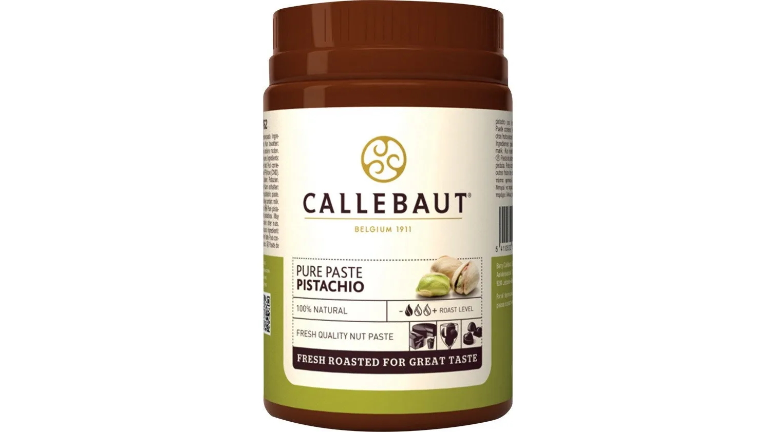 Callebaut 100-Percent Natural Pistachio Pure Paste - 1kg Tub